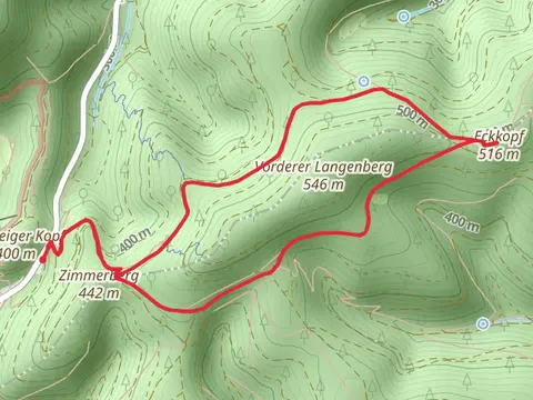 Eckkopf via Pfaelzerwald Weisser Punkt