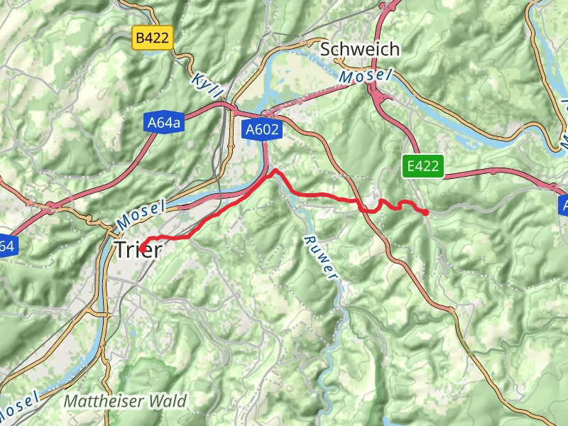 Fell to Porta Nigra via Mosel Erlebnis Route and Mainz - Bingen - Trier
