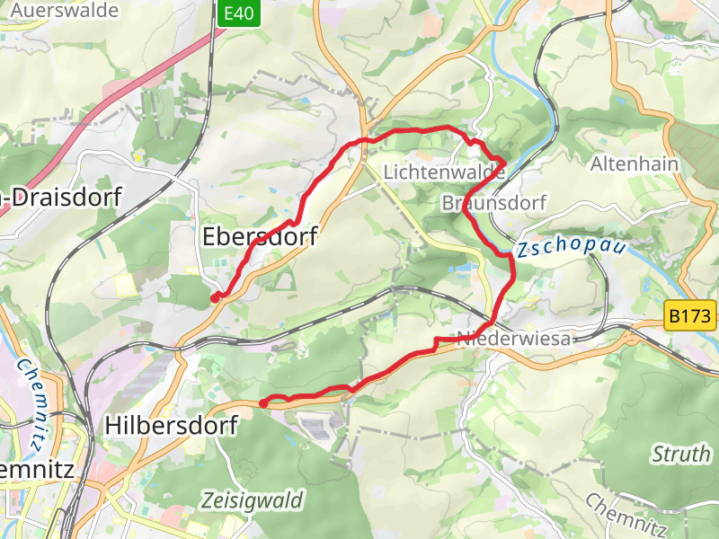 Zschopau via Ebersdprf - Zelsigwald