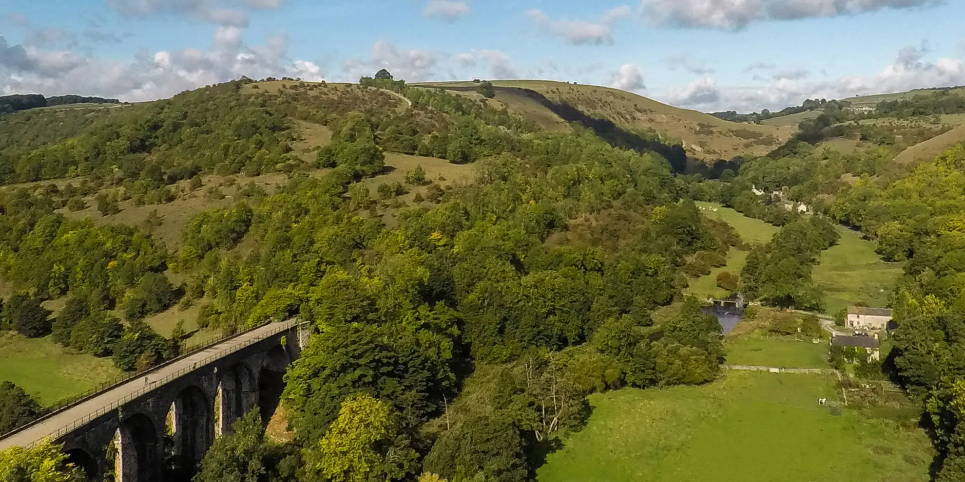 An image depicting the trail Cracknowl and The Monsal Trail from Bakewell and its surrounding area.