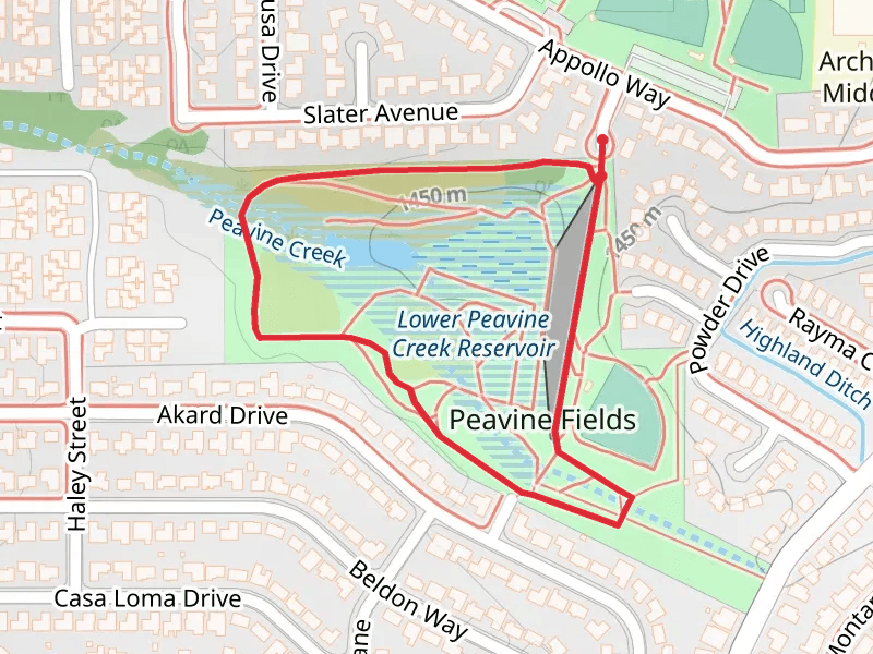 Lower Peavine Creek Reservoir Loop