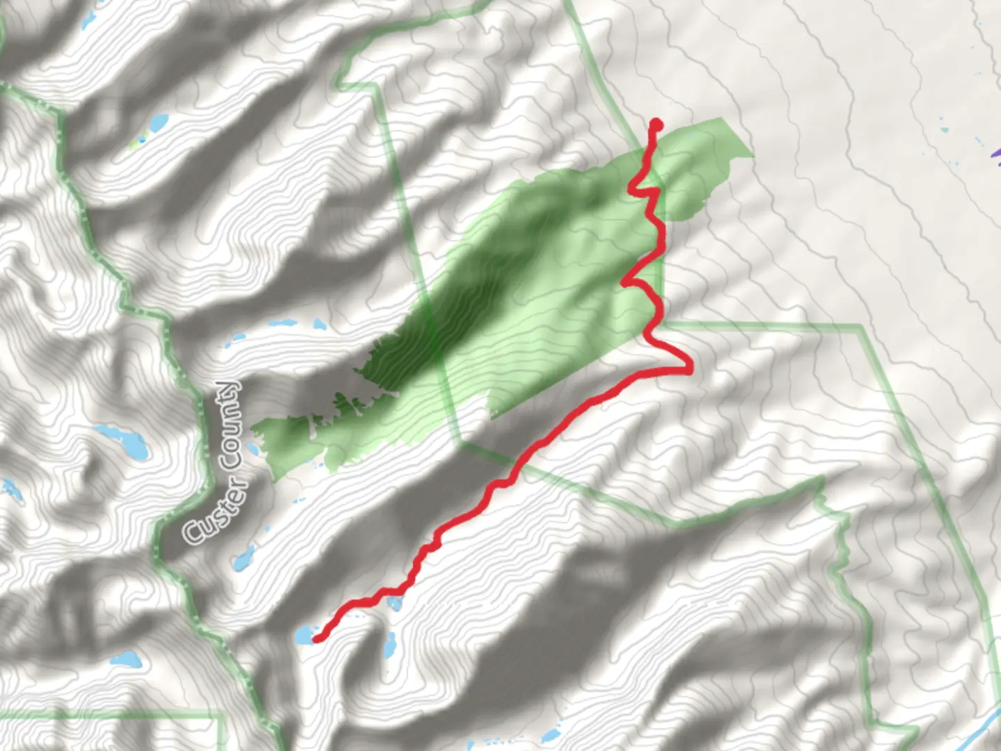 An image depicting the trail Macey Lake via Macey Creek and its surrounding area.
