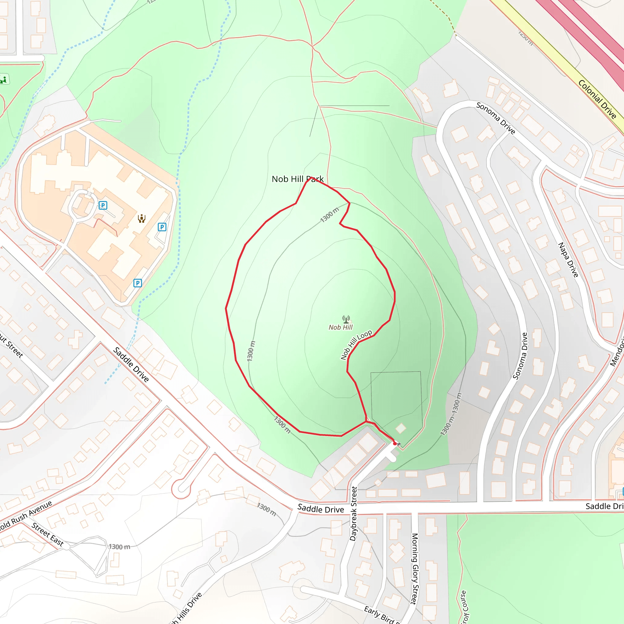 Nob Hill Loop mobile static map