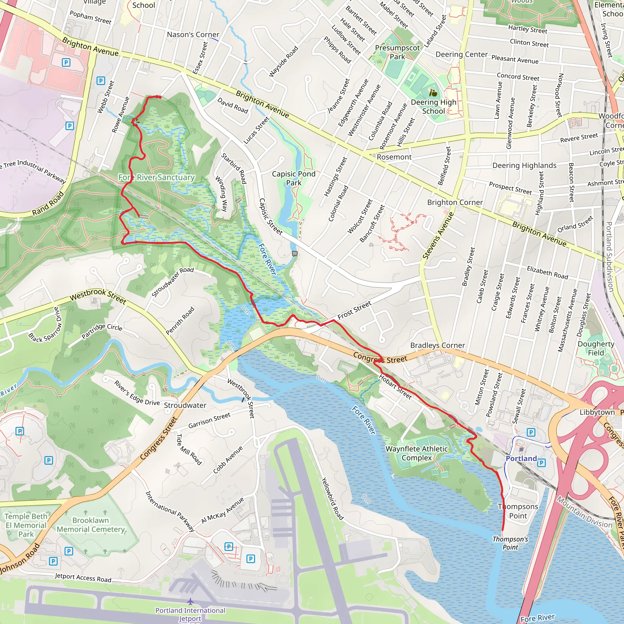 Fore River from Hillcrest Avenue mobile static map