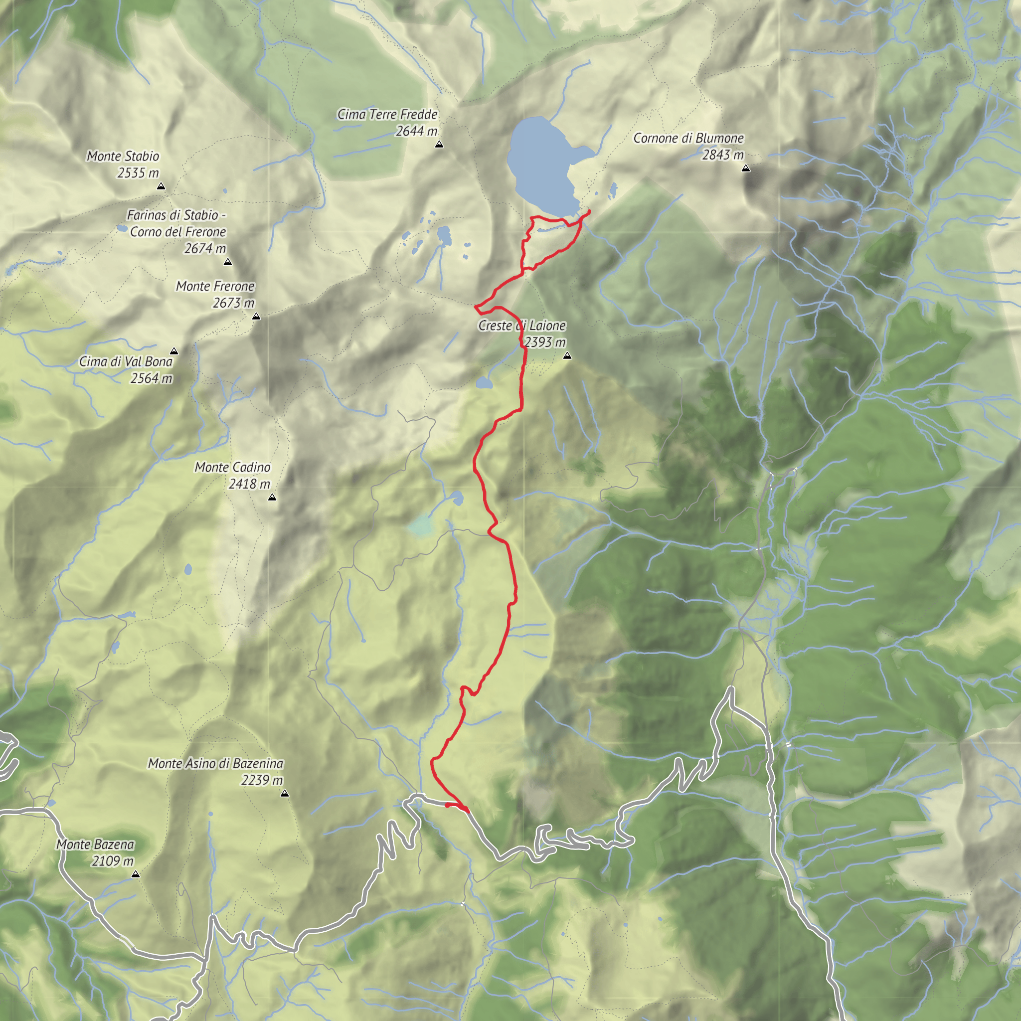 Lago della Vacca from m.ga Cadino mobile static map