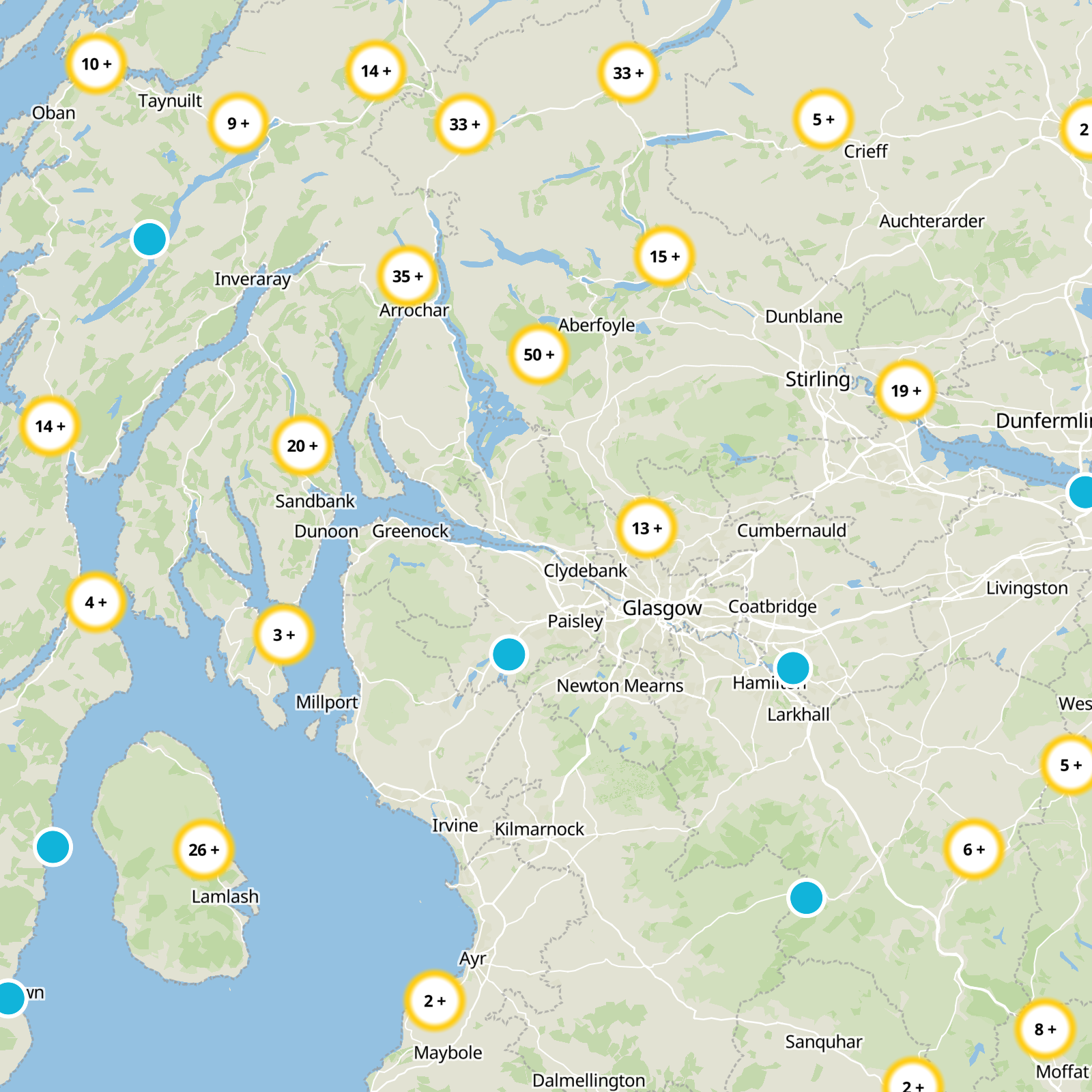 West Dunbartonshire Static Map