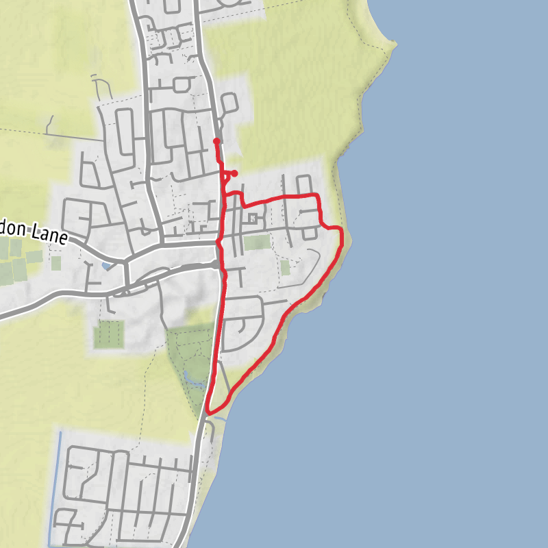 A map preview of the recording South Tyneside Walking.