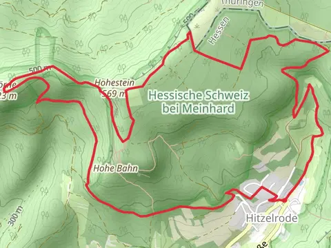 Hoerneluecke via Rundweg Motzenrode and Rhenanuspfad