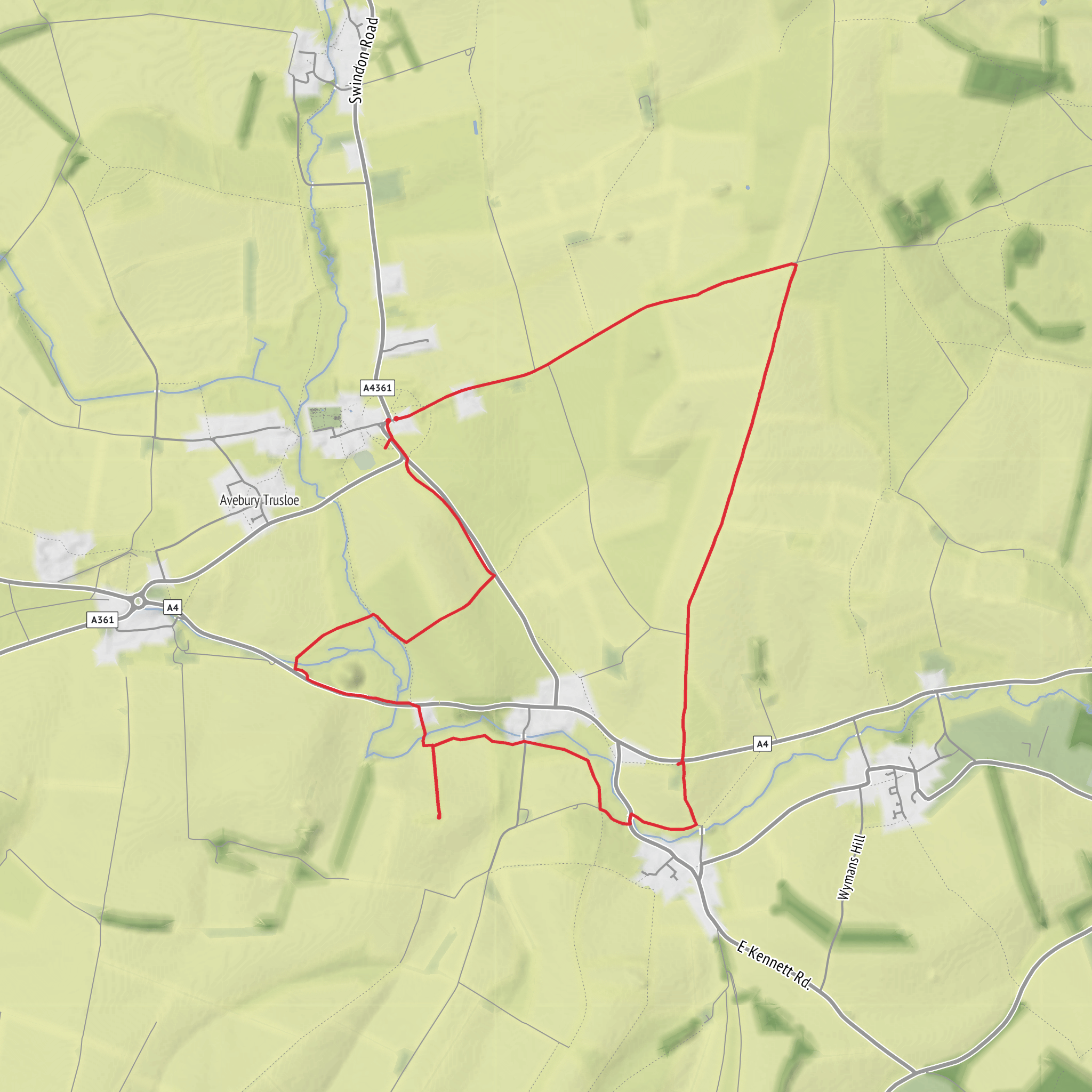 Avebury big Walk mobile static map