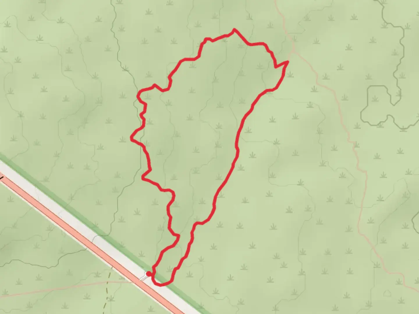 An image depicting the trail Ancient Juniper and Flatiron Rock Loop Trail and its surrounding area.