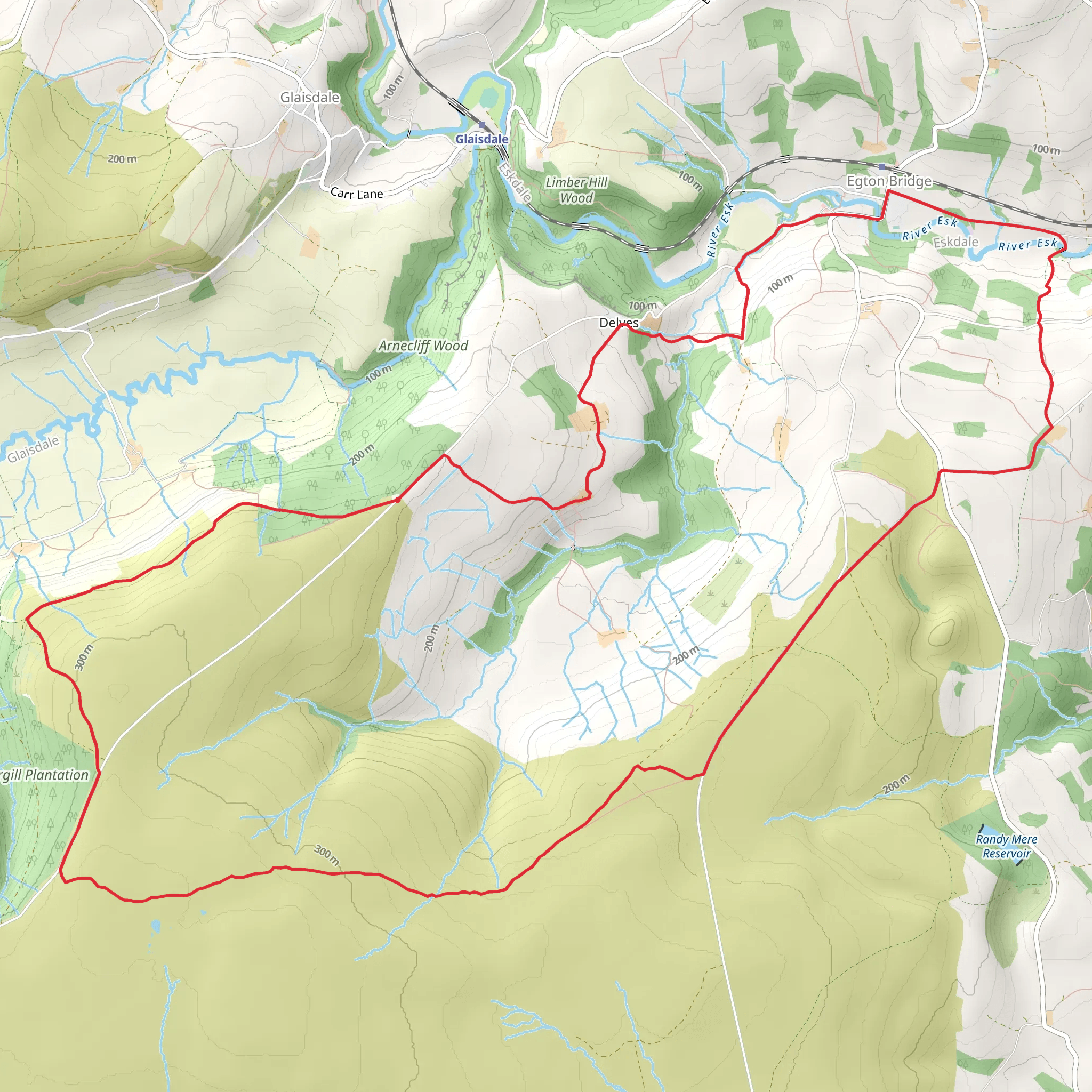 The Esk Valley and Egton High Moor mobile static map