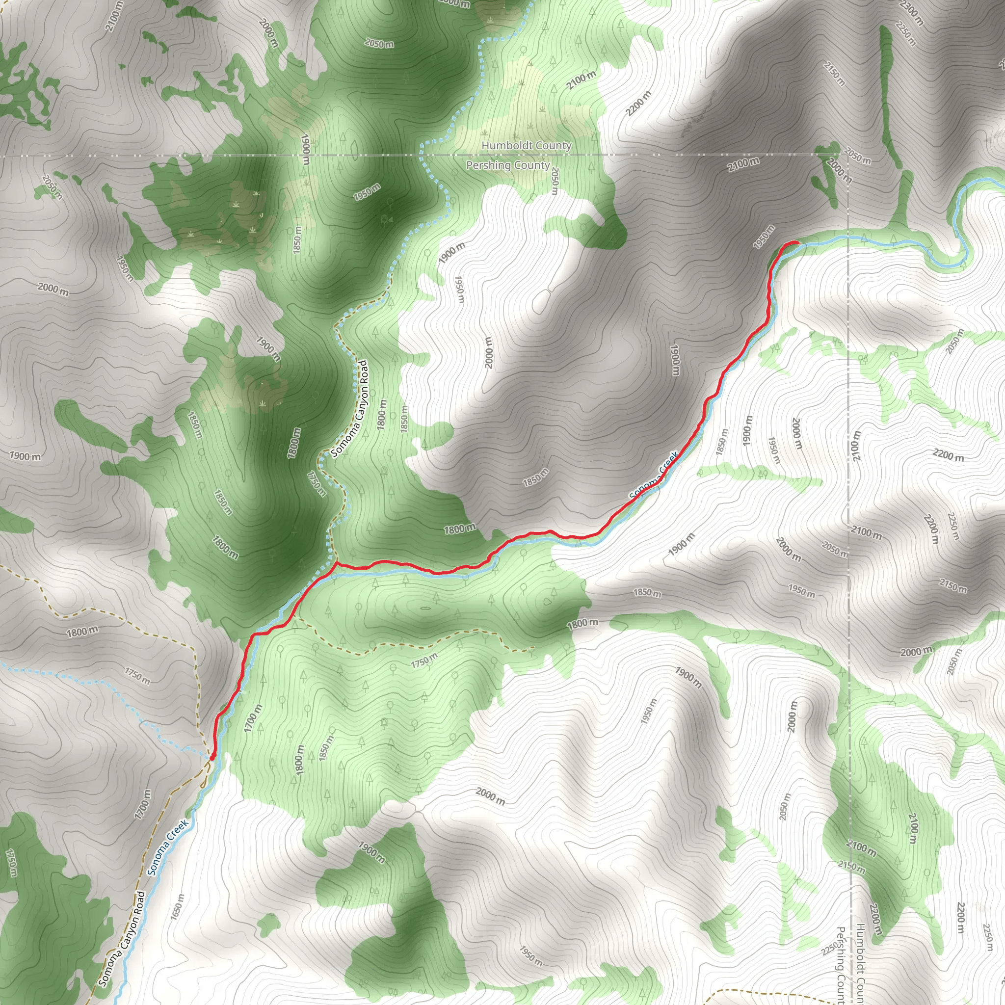 Sonoma Creek Access Trail mobile static map
