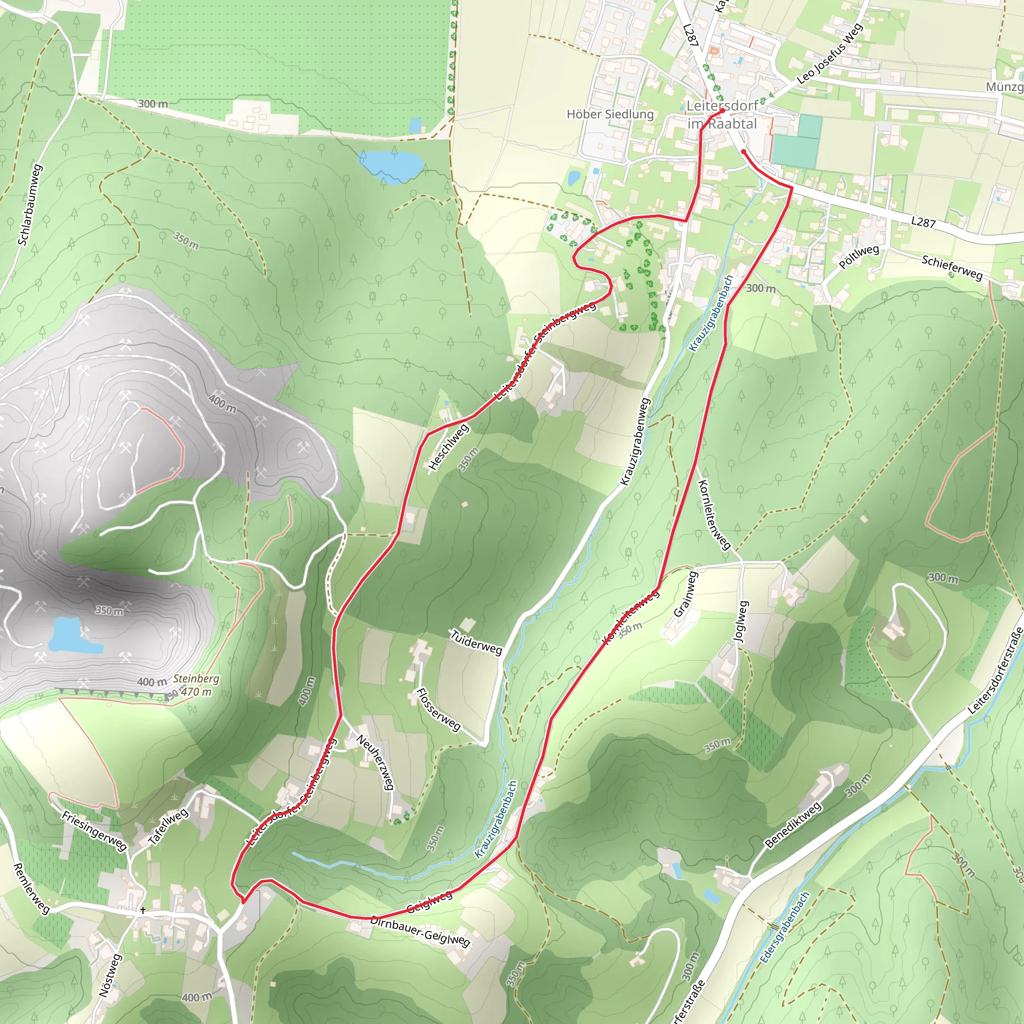 Feldbach - Leitersdorf - Kornleitenweg mobile static map