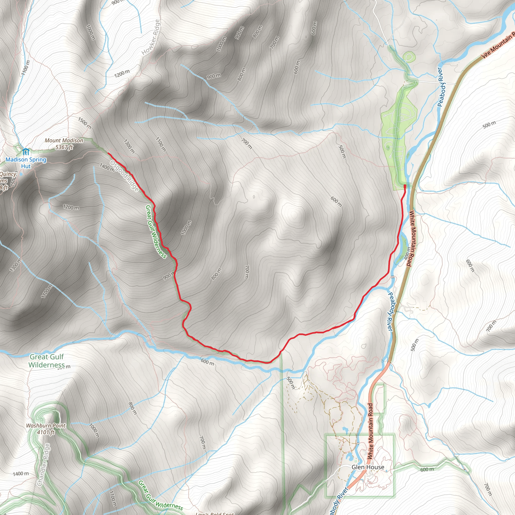 Osgood Trail mobile static map