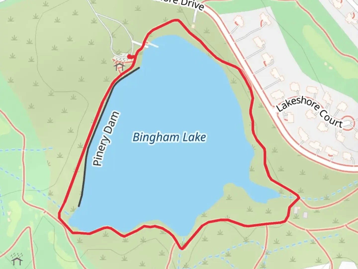 An image depicting the trail Bingham Lake Loop and its surrounding area.