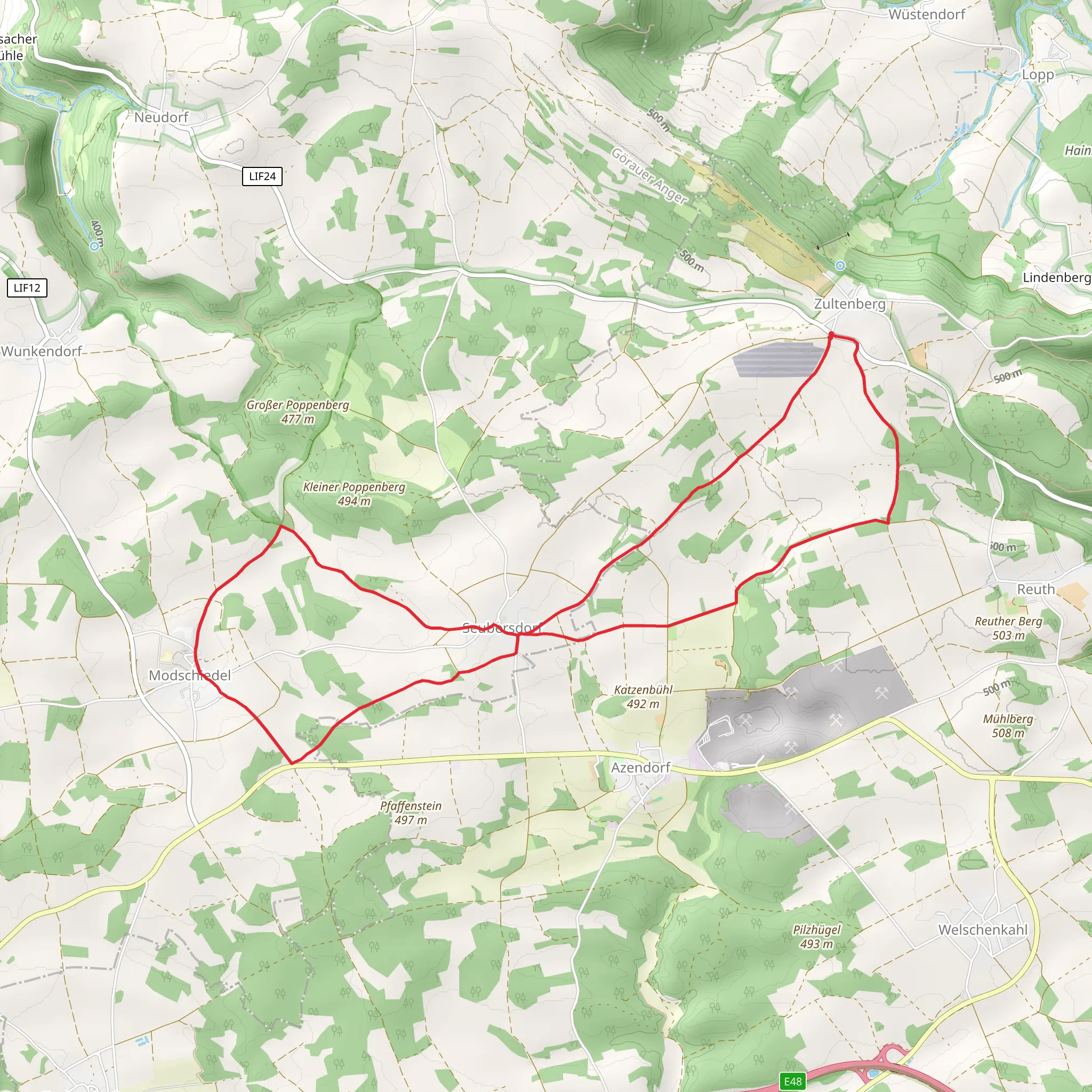 Zultenberg Loop mobile static map