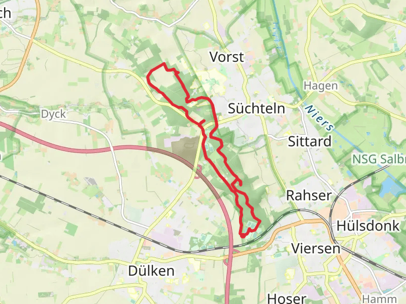 Spickelberg and Fackelsteinberg via Irmgardispfad and Rhein Maas Weg