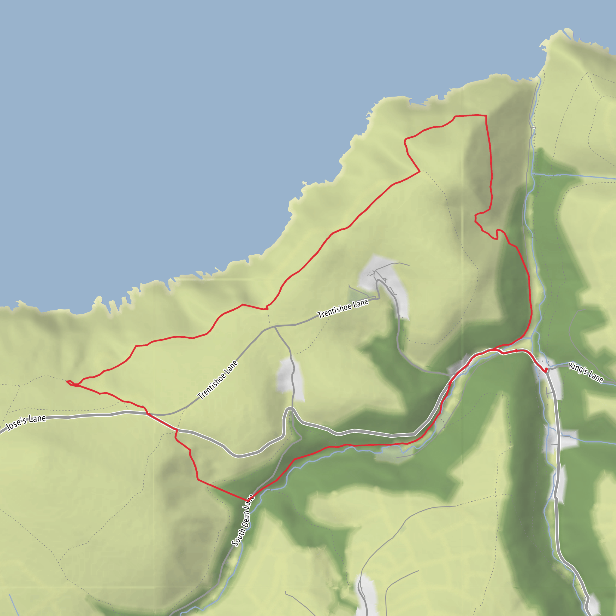 Hunter's inn Trentishoe Loop mobile static map