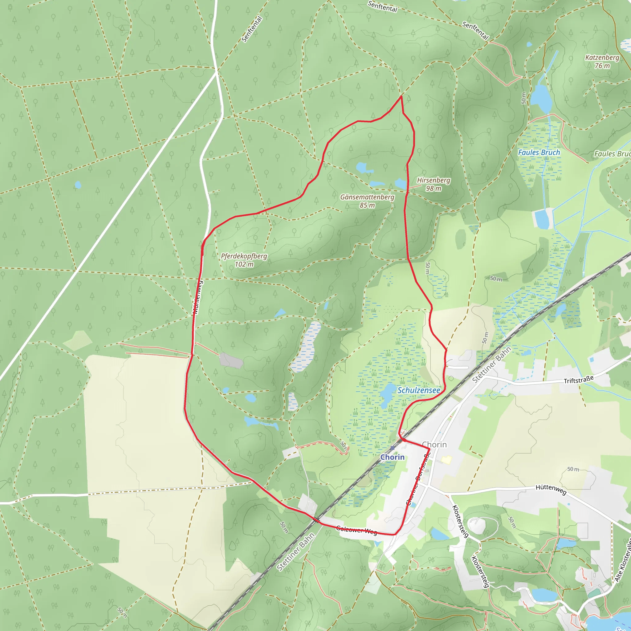 Rundweg Kroneneiche mobile static map