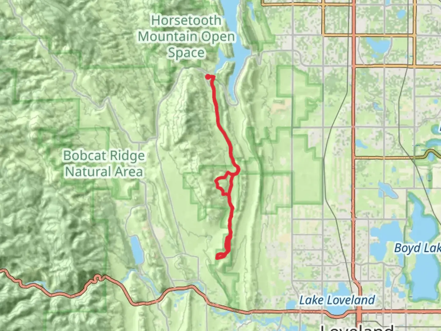 An image depicting the trail Blue Sky, Indian Summer and Hunter Loop Trail and its surrounding area.