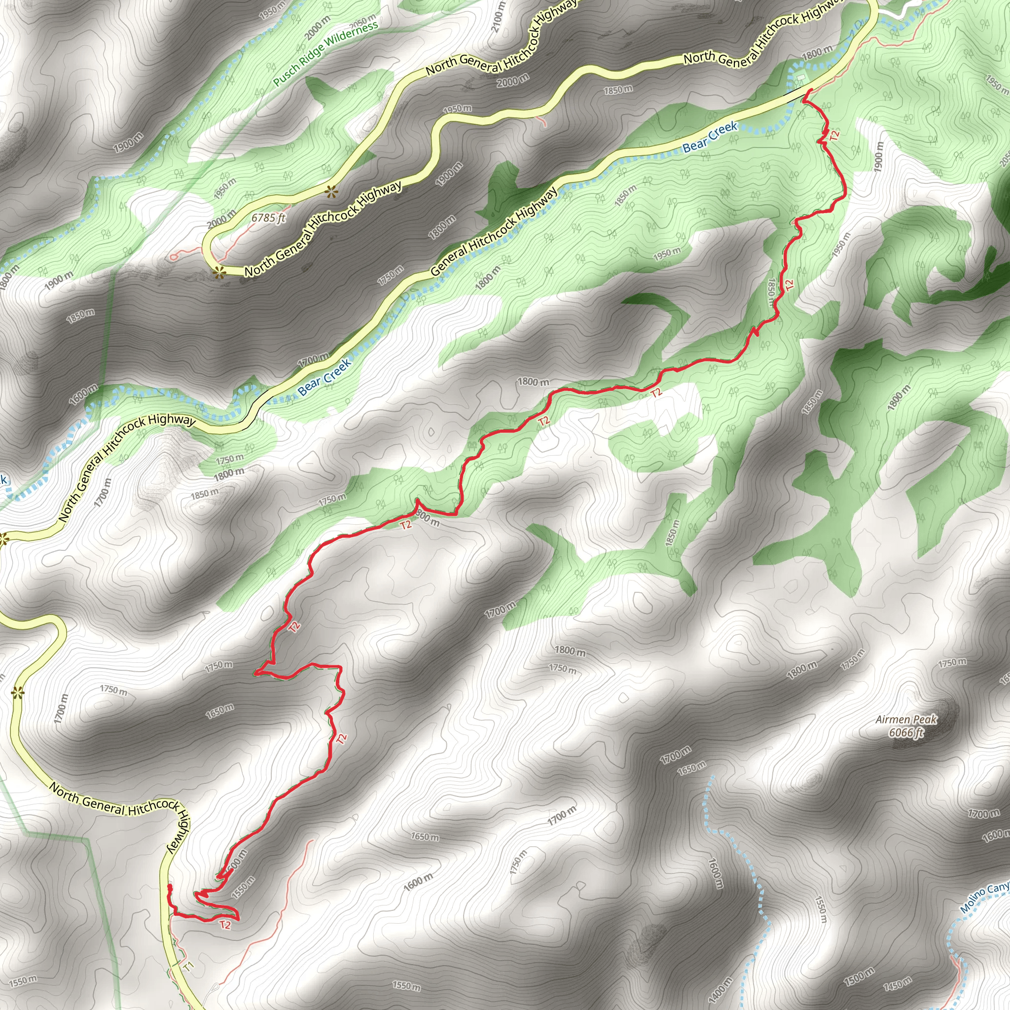 Bug Springs Trail mobile static map