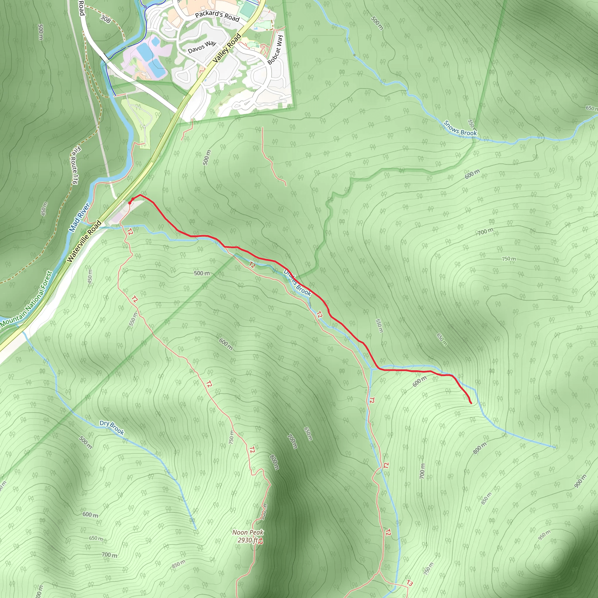 Fletcher Cascades Trail mobile static map