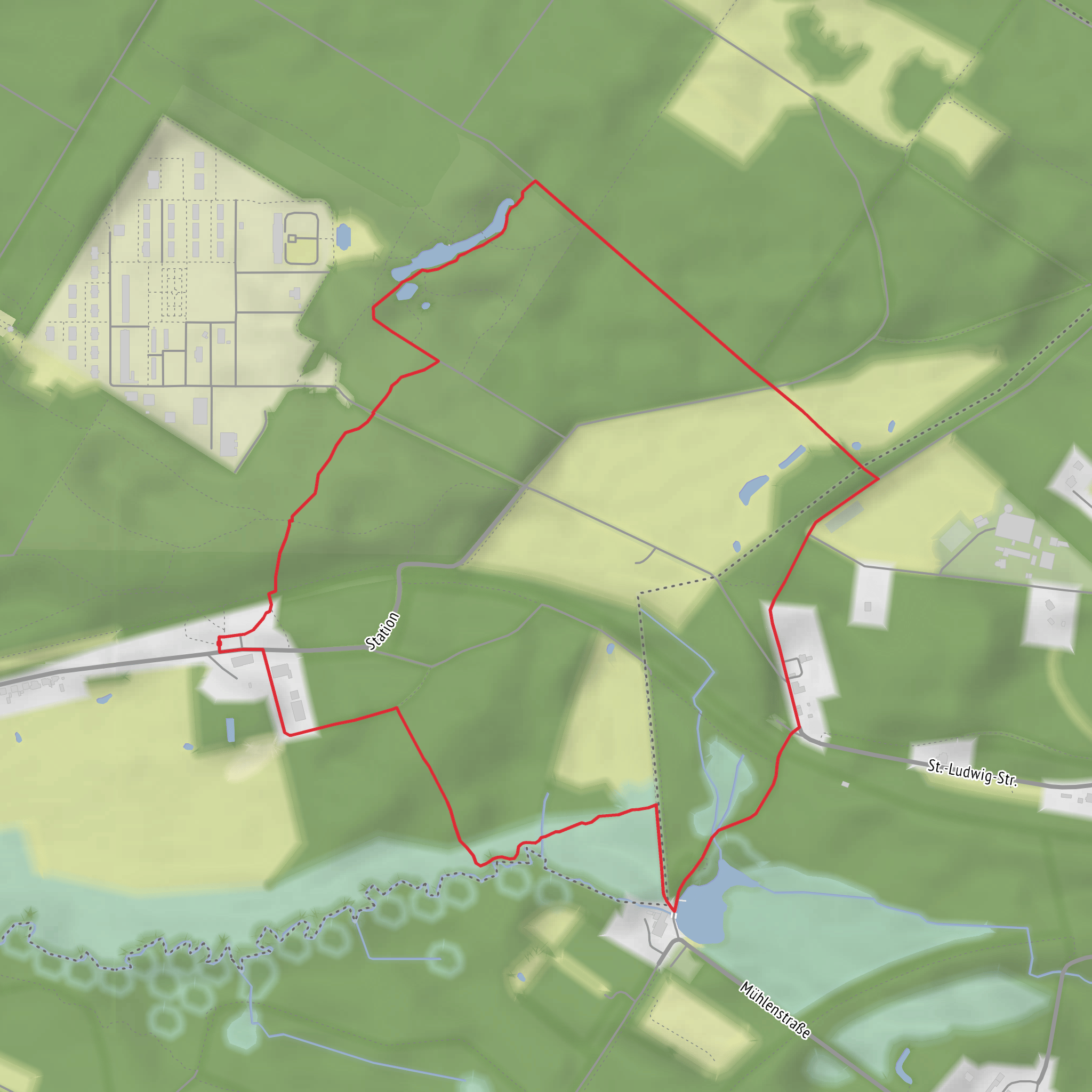 Vlodrop station via dalheim en vlonderpad mobile static map
