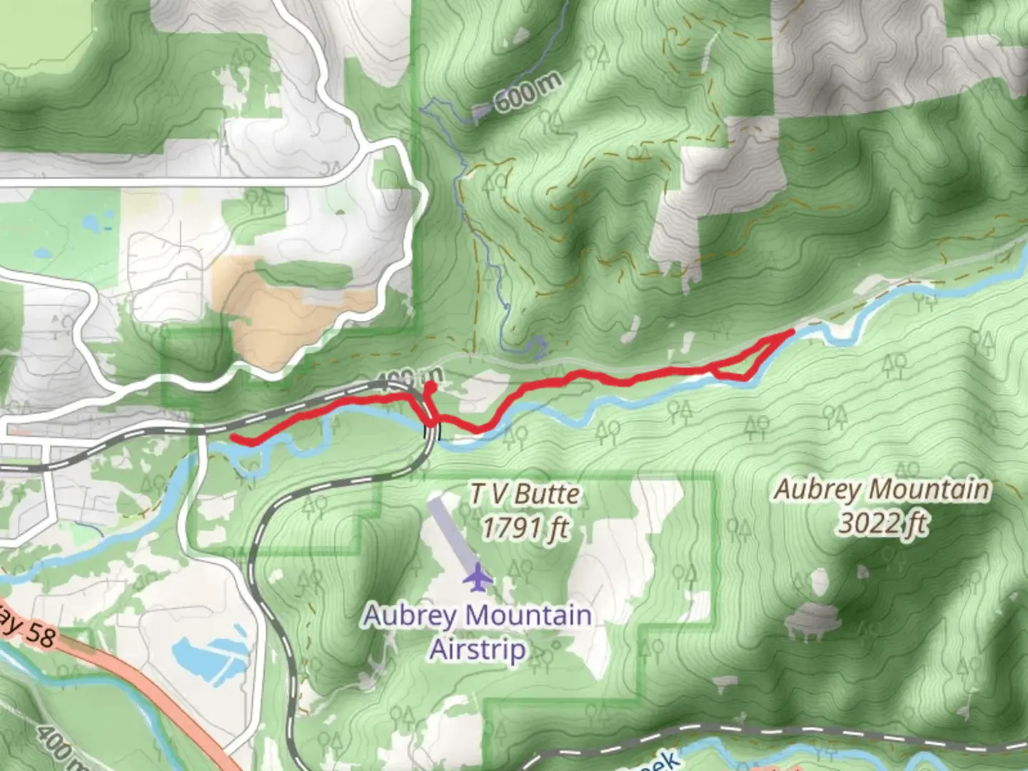 An image depicting the trail Salmon Creek Trail - Salmon Creek Road and its surrounding area.