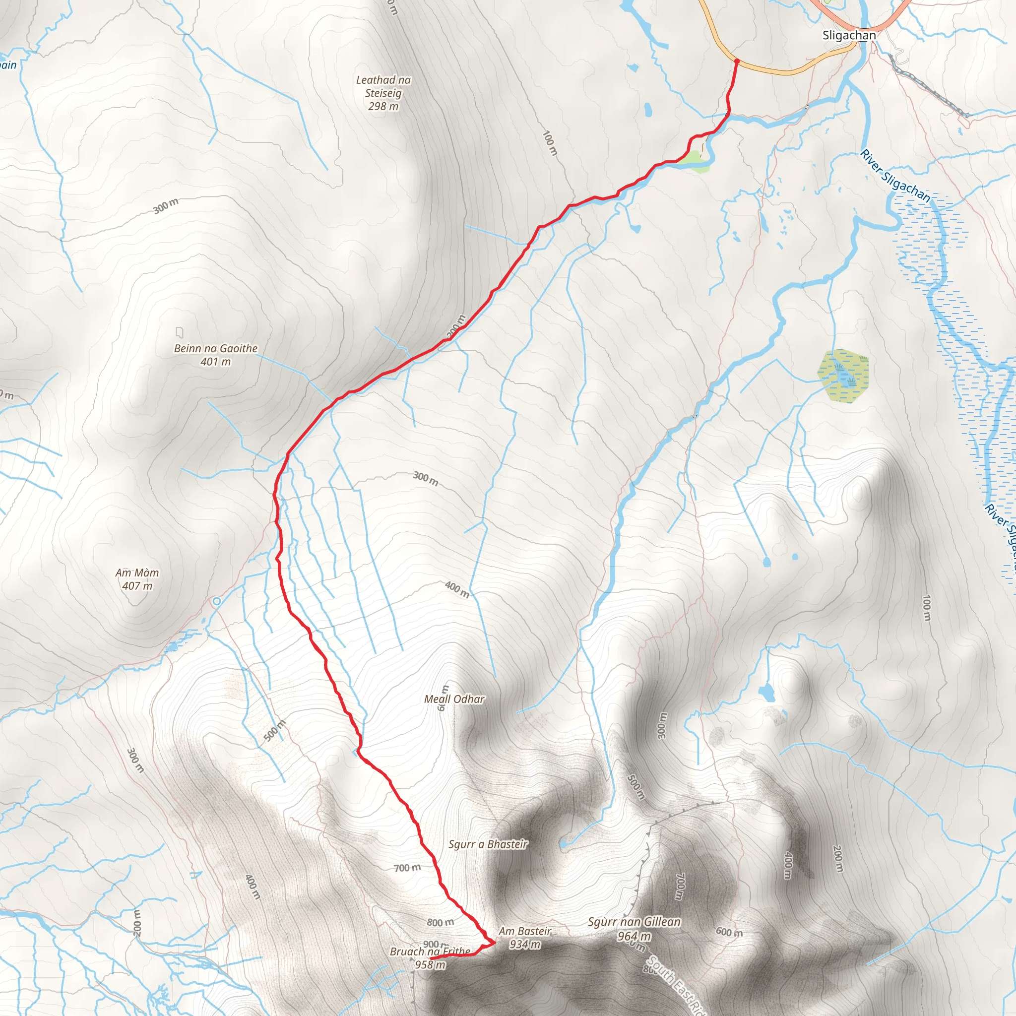 Bruach na Firthe via Bealach nan Lice mobile static map