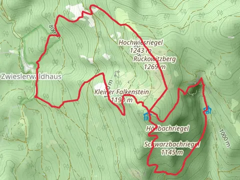 Ruckwiesberg, Grober Falkenstein and Kleiner Falkenstein Loop