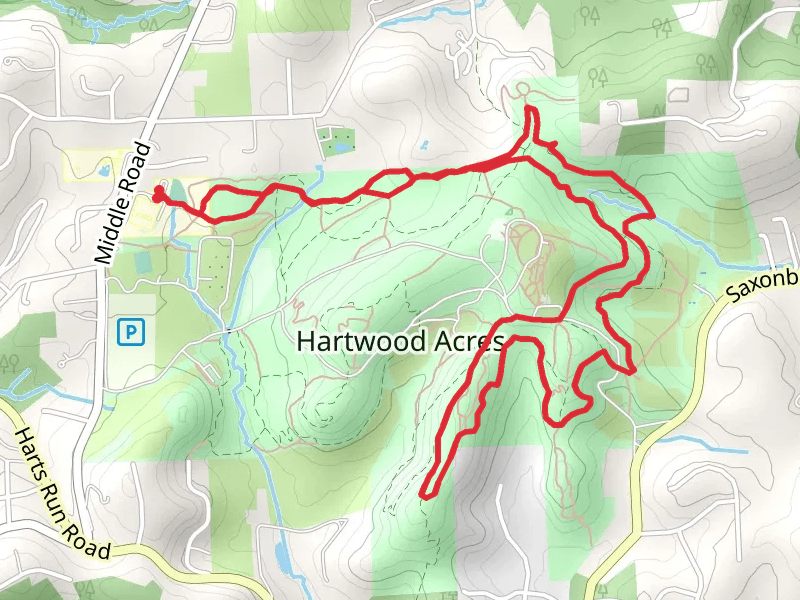 Blue Blazed Trail and Purple Blazed Loop