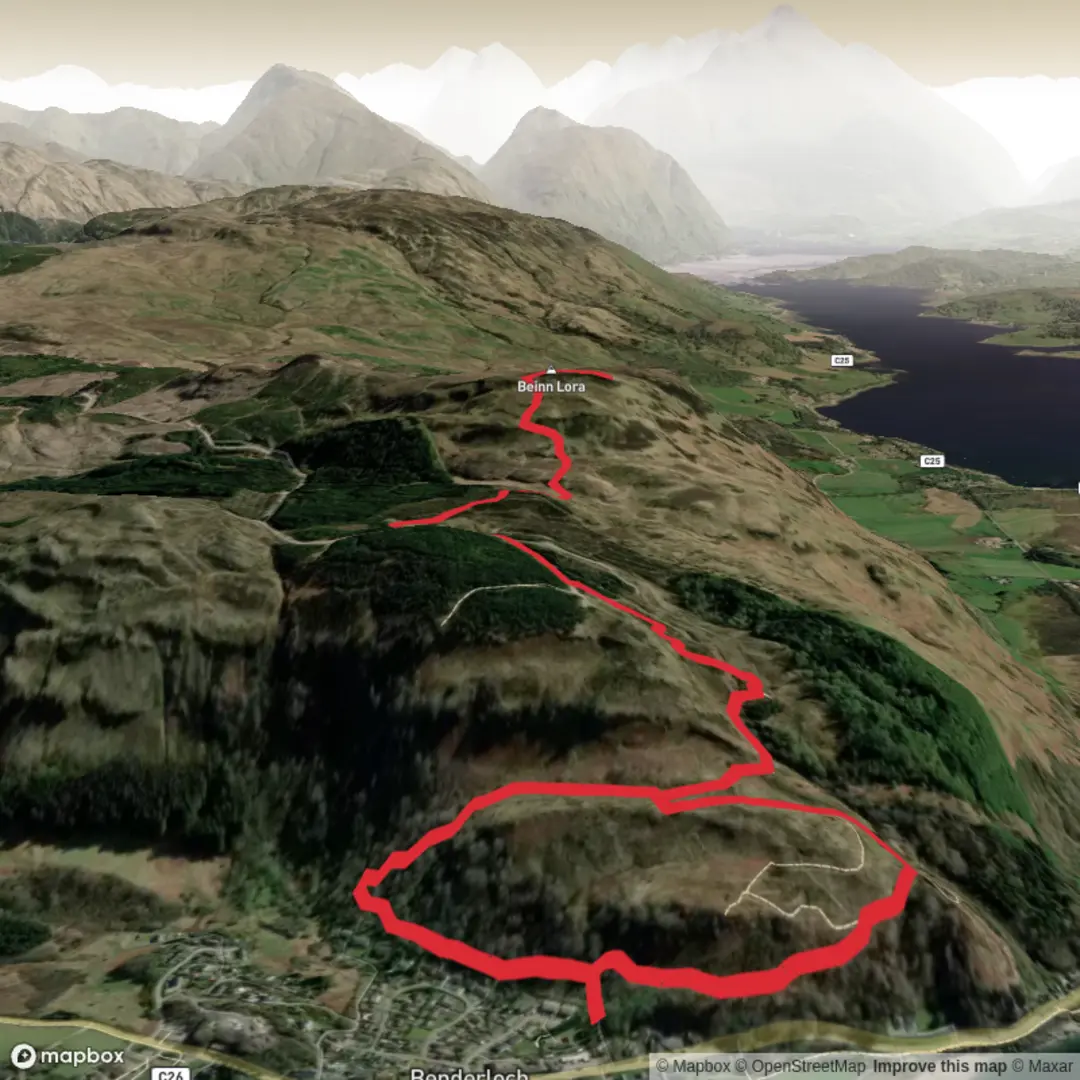 An image depicting the trail Beinn Lora and its surrounding area.