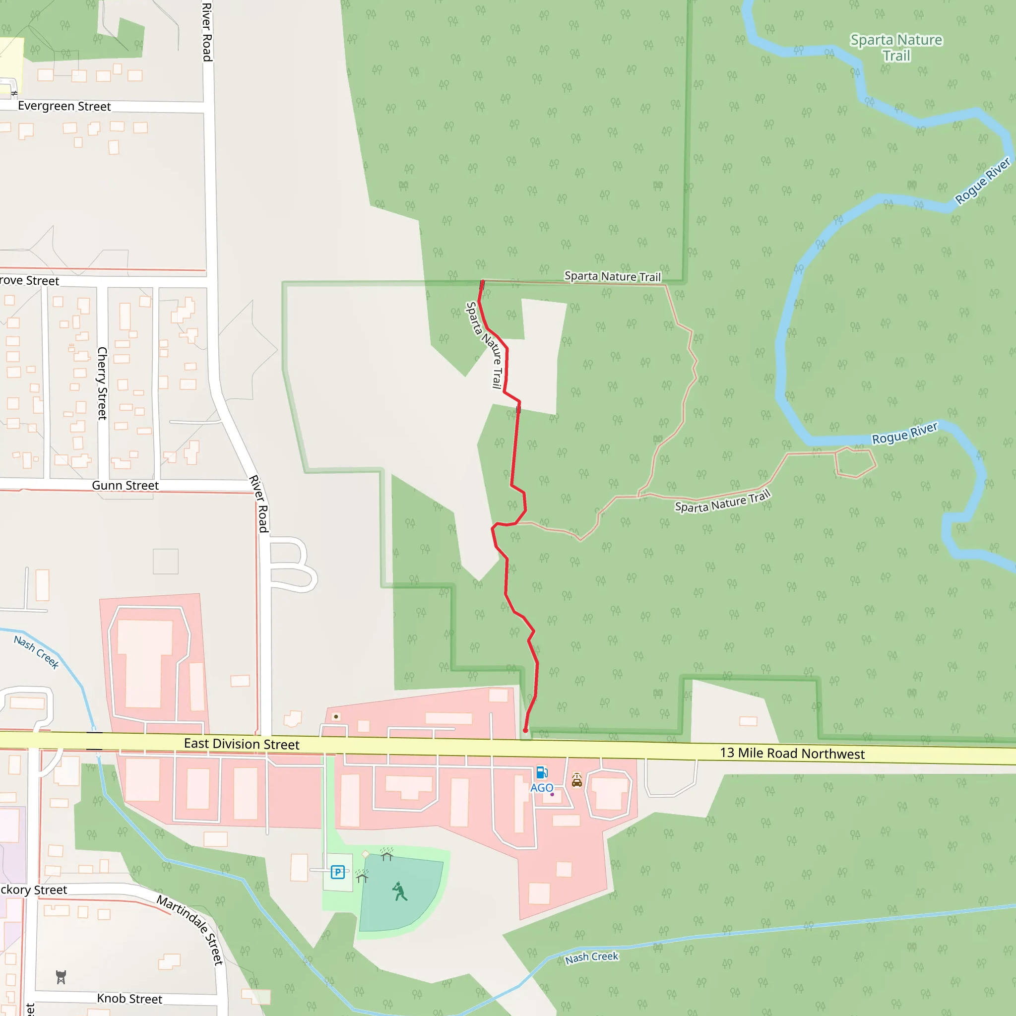 Sparta Nature Trail mobile static map