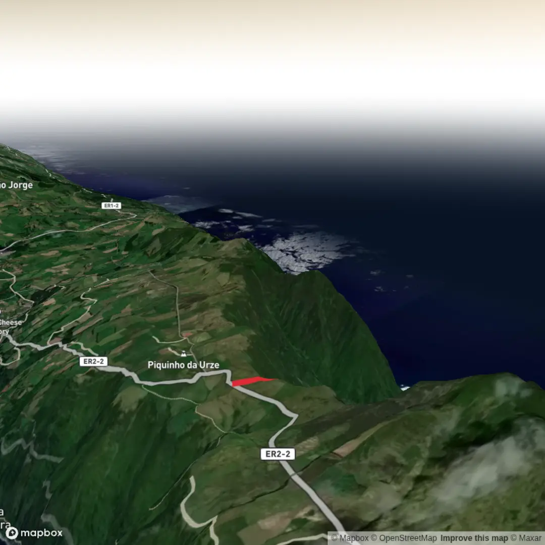 An image depicting the trail Serra do Topo to Fajã dos Cubres via Caldeira de Santo Cristo and its surrounding area.