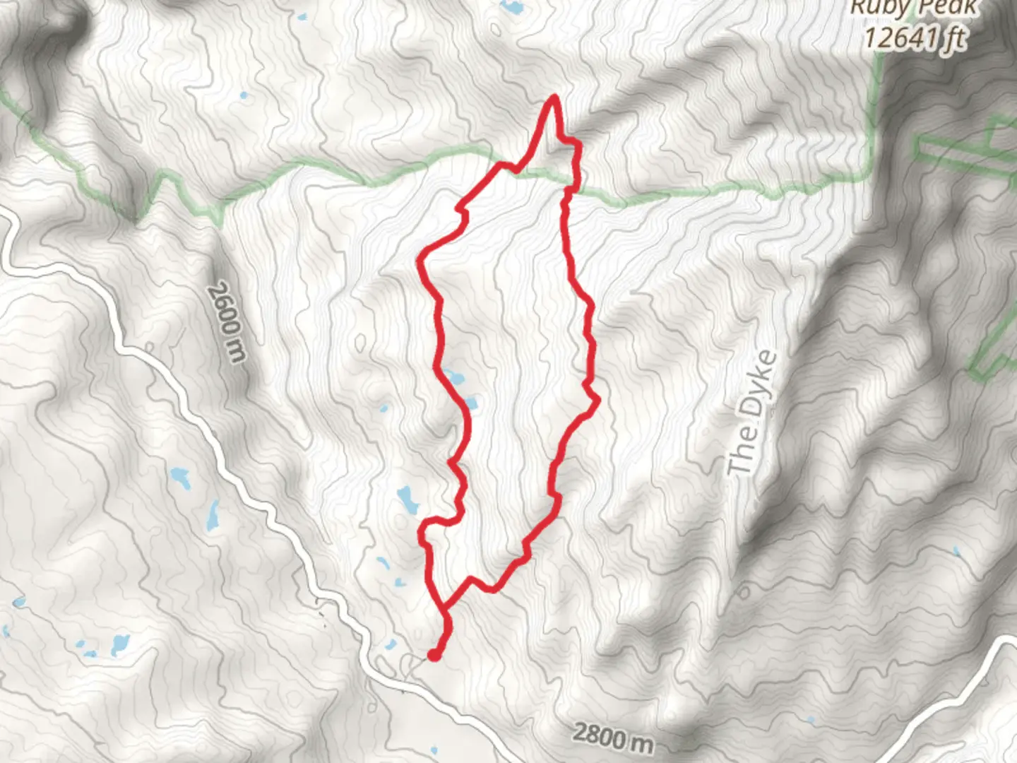 An image depicting the trail Kebler Pass Park Loop and its surrounding area.