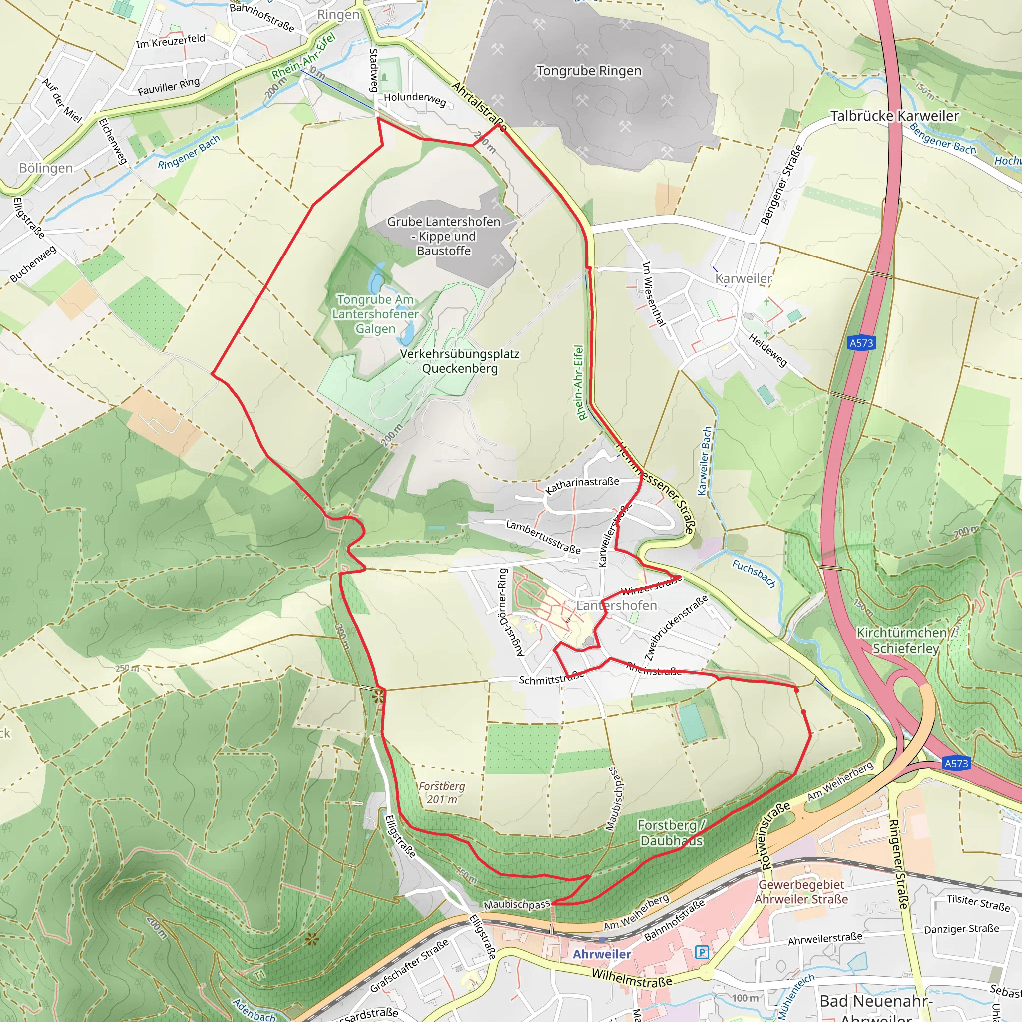 Birnen Rundwanderweg mobile static map