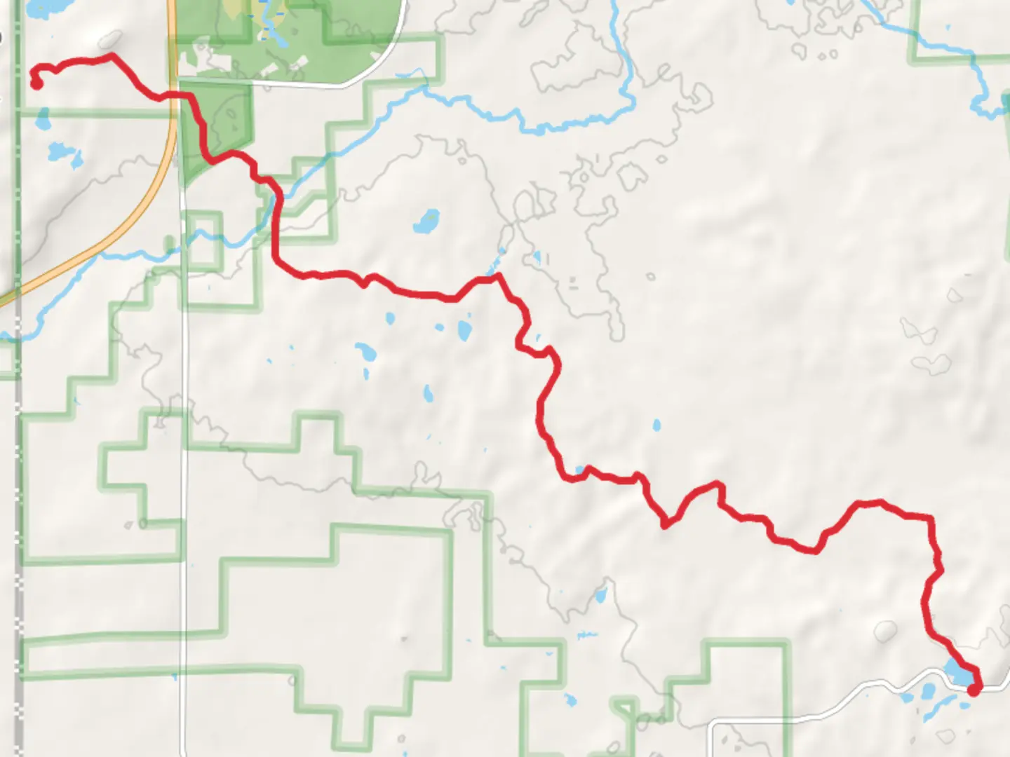 An image depicting the trail Townline Lake to Baldy Hill via Ice Age Trail and its surrounding area.