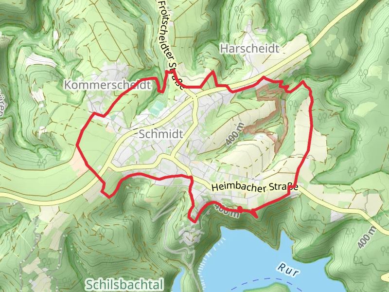 Schöne Aussicht, Hubertushöhe and Duerscheid via Schmugglerweg