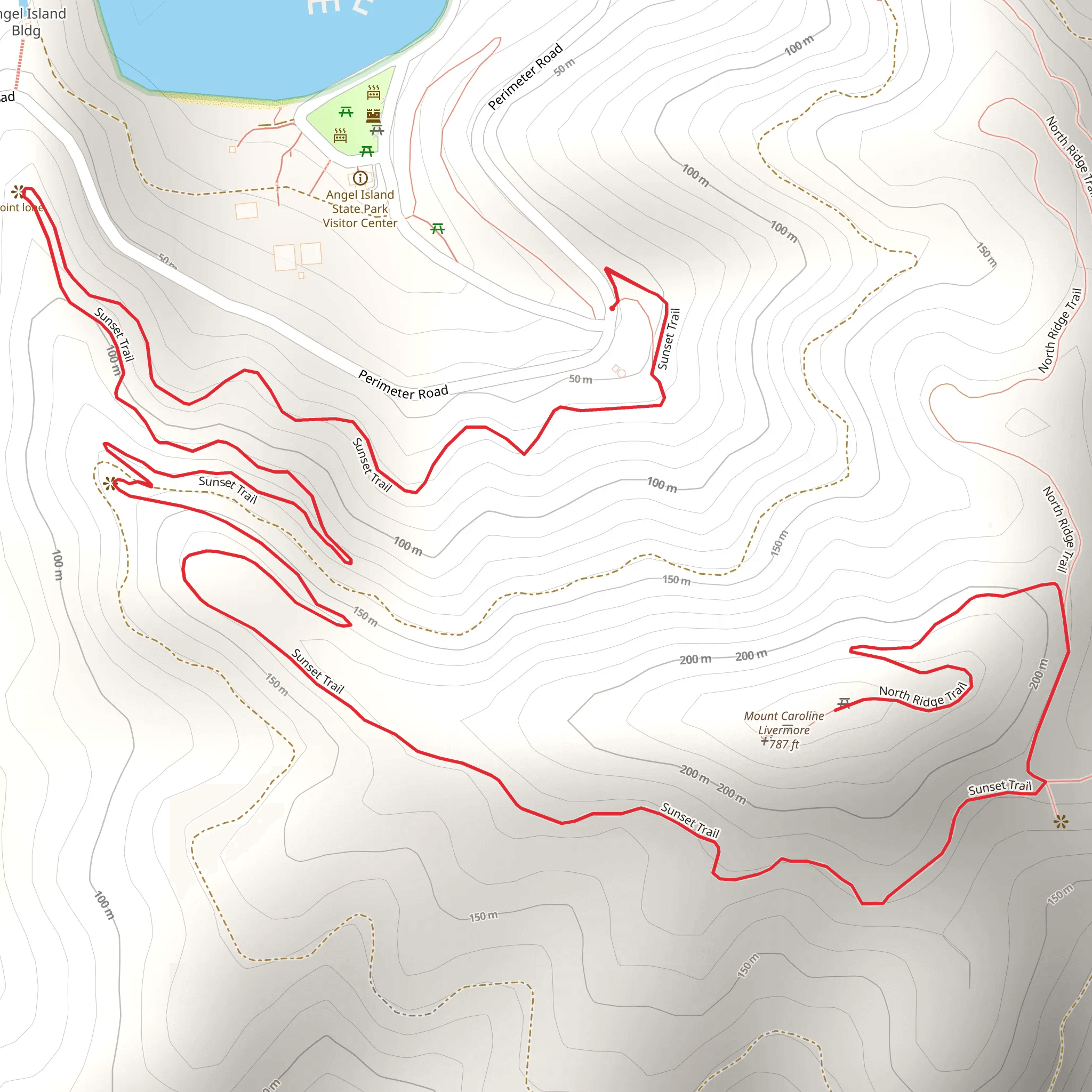 Mount Caroline Livermore from Perimeter Road mobile static map