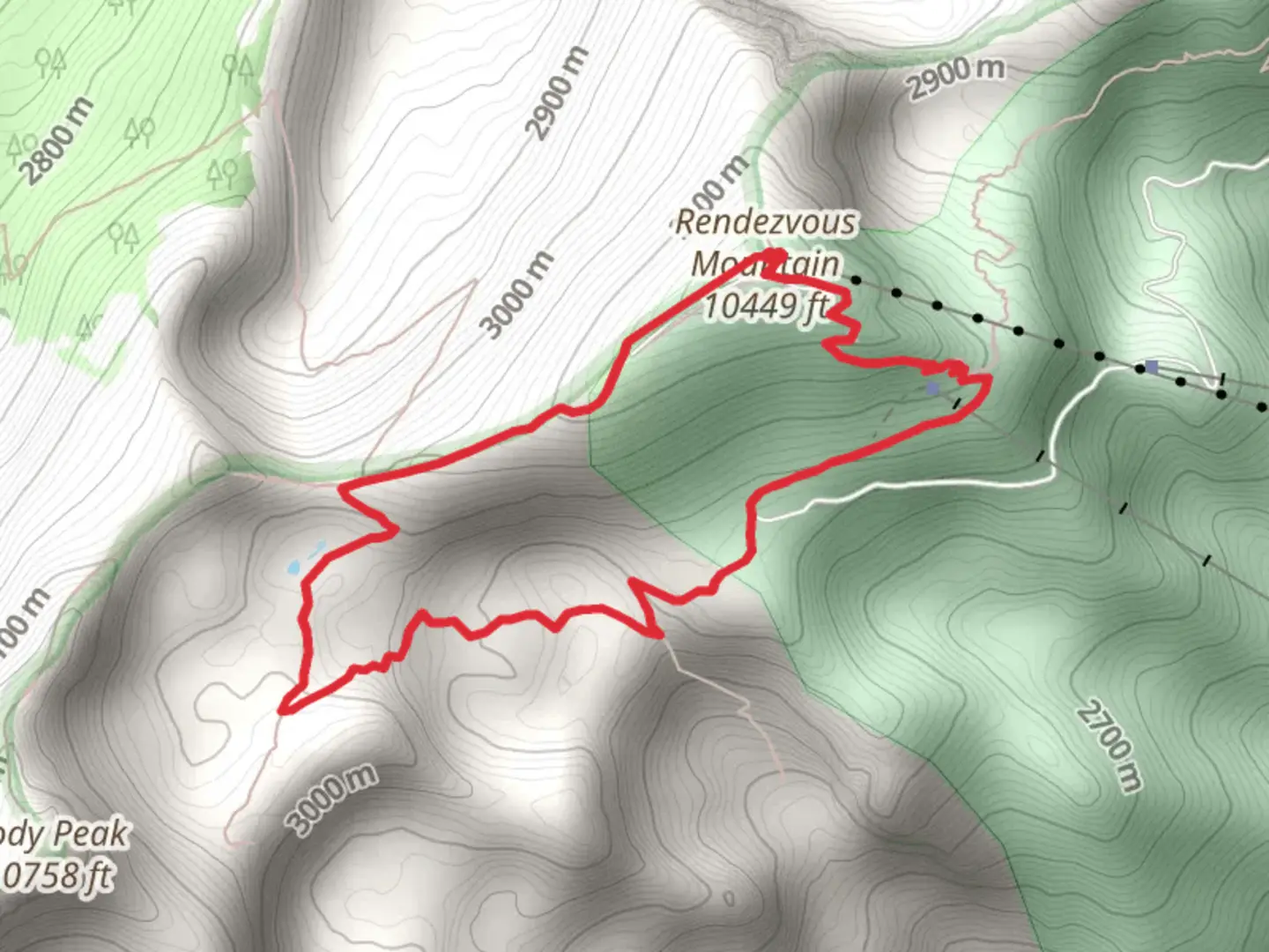 An image depicting the trail Rock Spring Loop and its surrounding area.