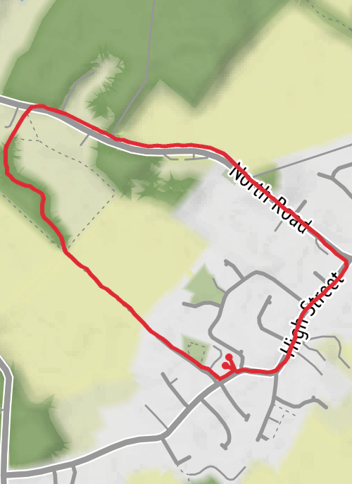 Hike from Whittlesford mobile static map