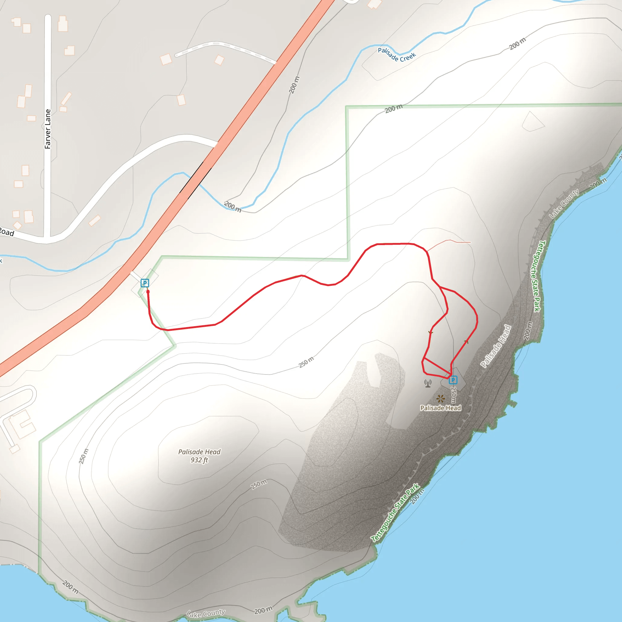 Palisade Creek mobile static map