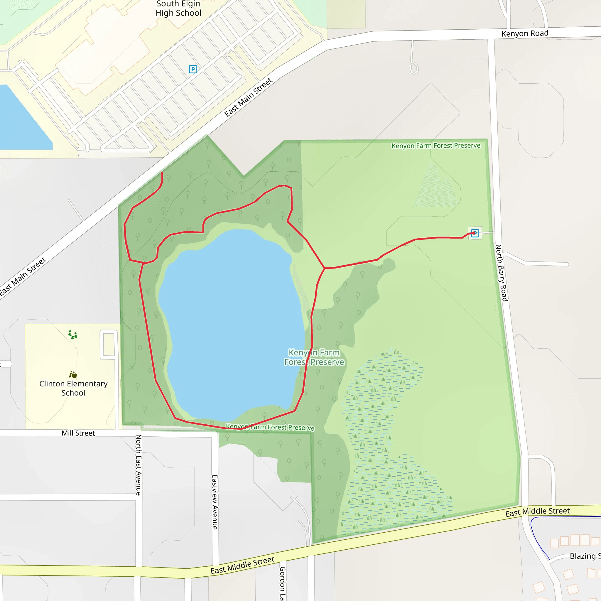 North Barry Road Loop mobile static map