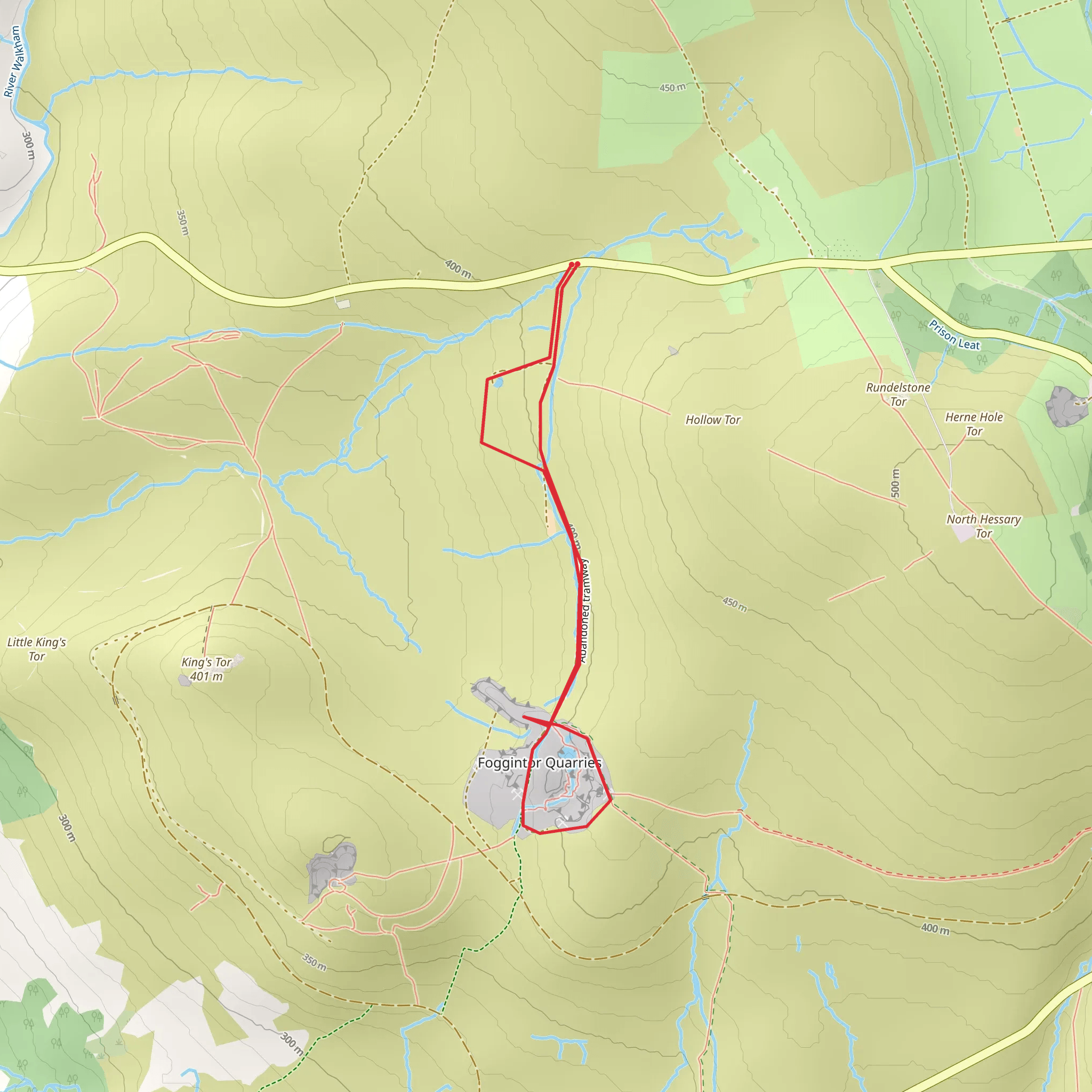 Foggintor Quarry mobile static map