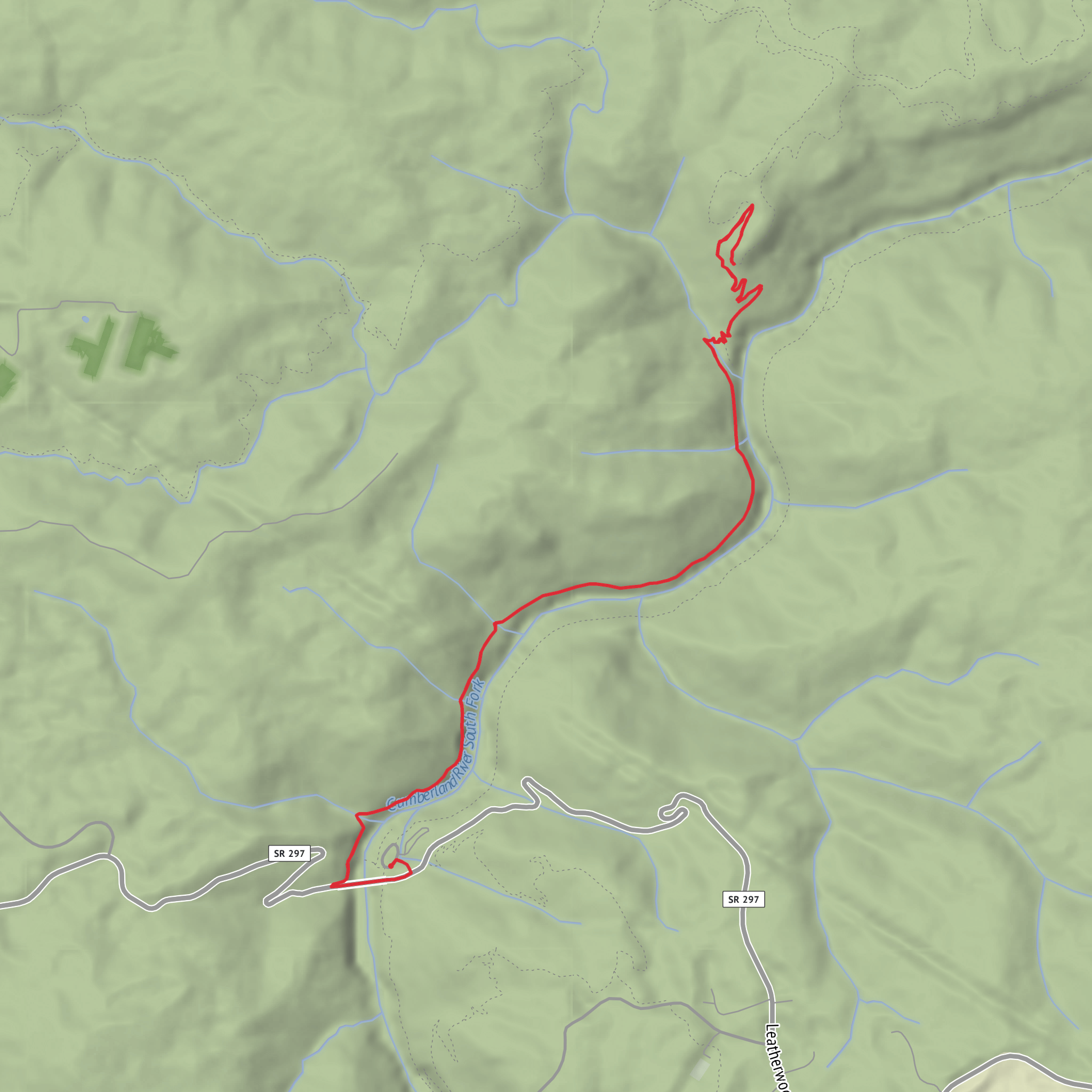 Angel Falls Overlook via John Muir Trail mobile static map