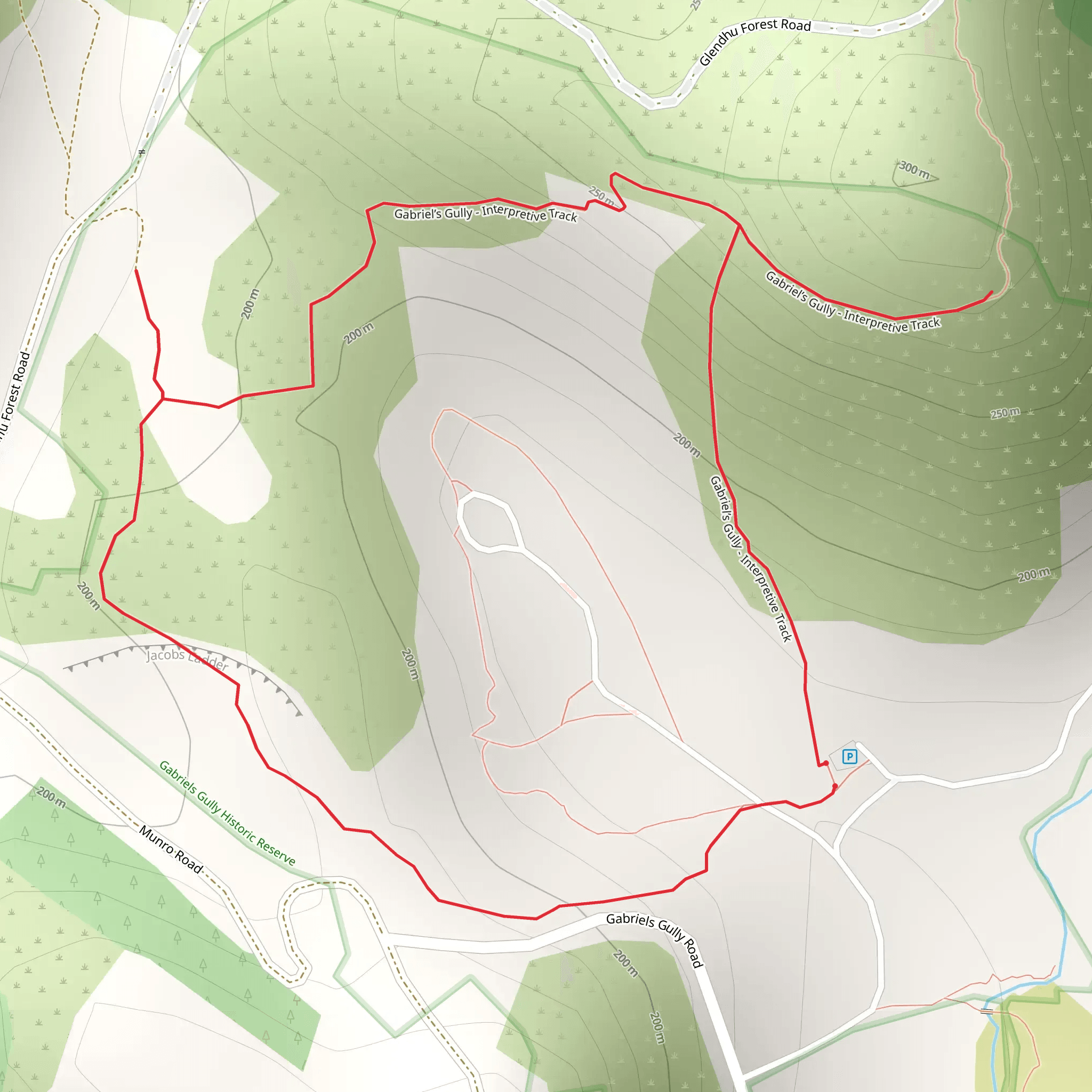 Gabriels Gully Interpretation Walk mobile static map