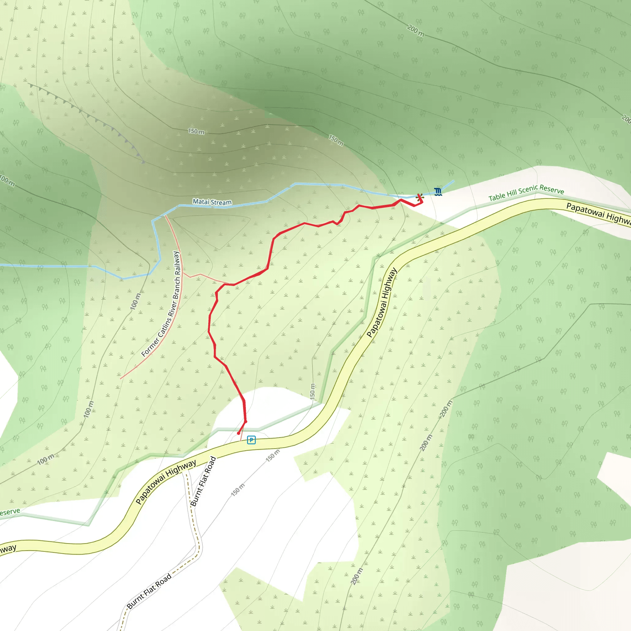 Matai Falls Walk mobile static map