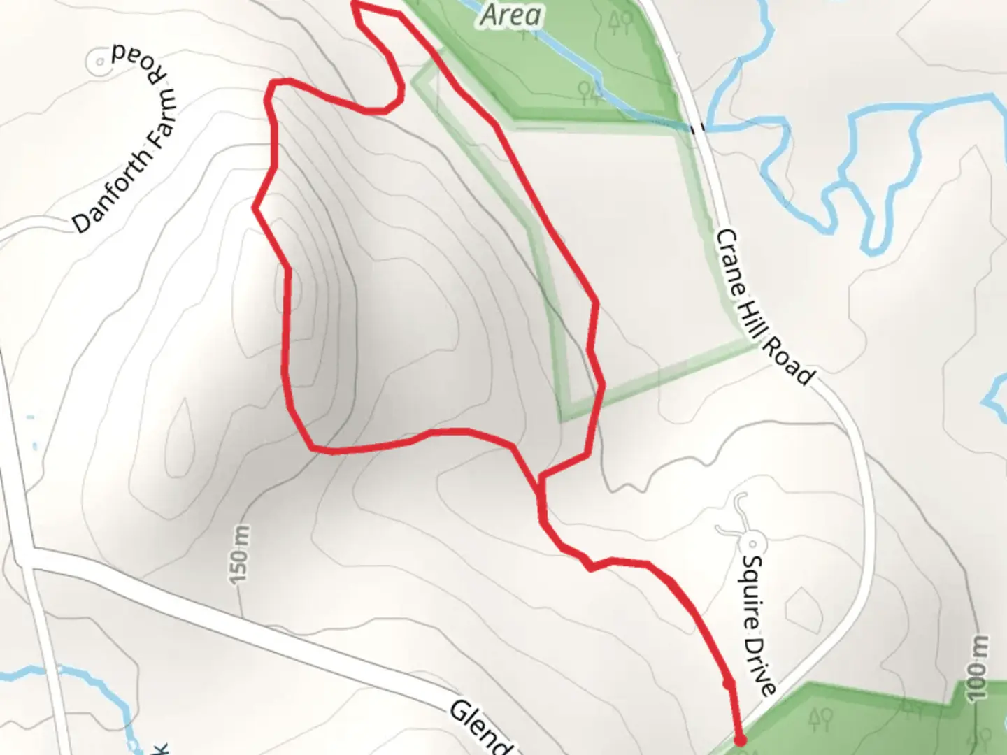 An image depicting the trail Twelve Mile Brook - Crane Hill Road and its surrounding area.