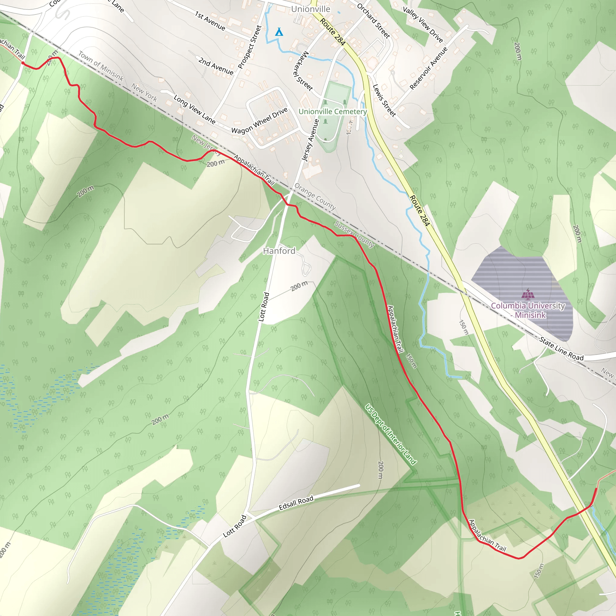 Quarry Road - NJ State Trail mobile static map