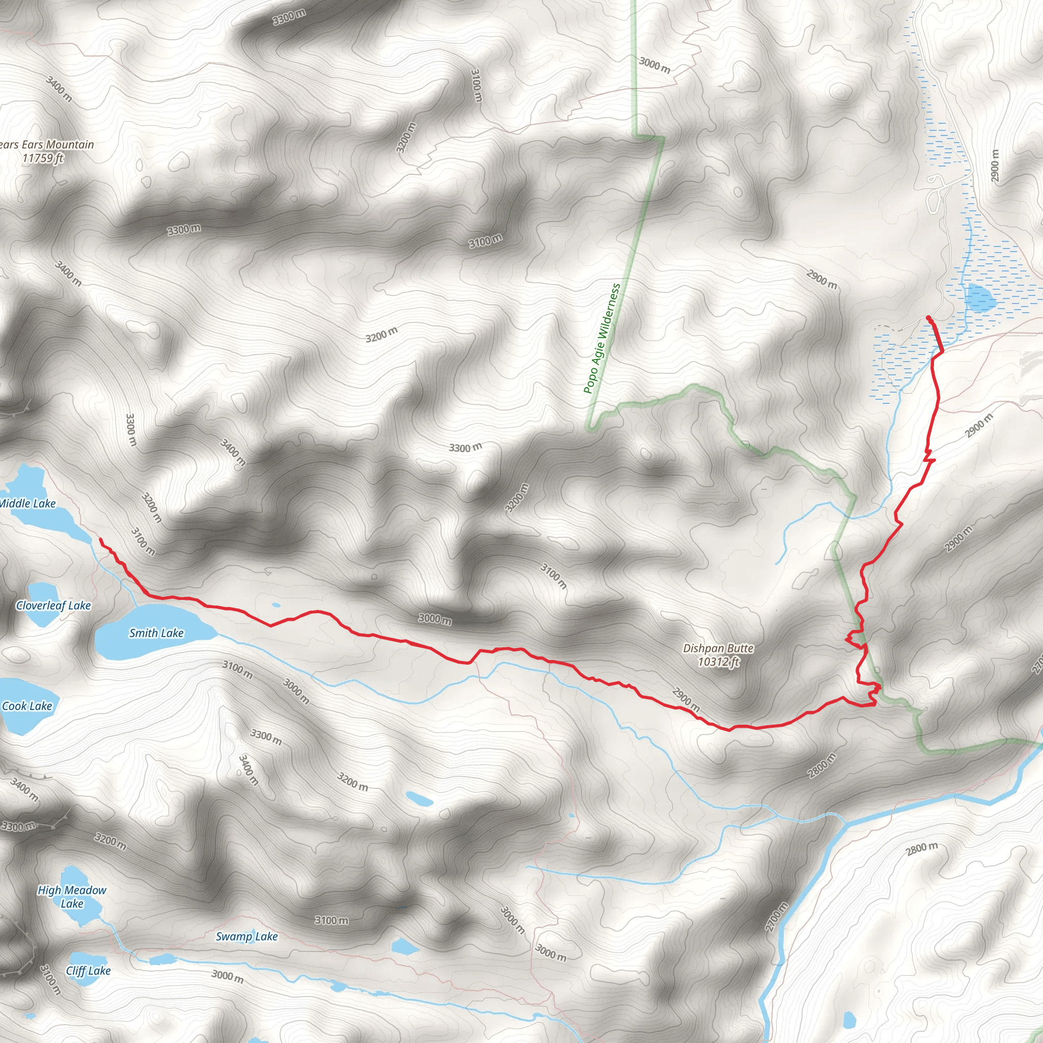 Smith Lake Trail mobile static map